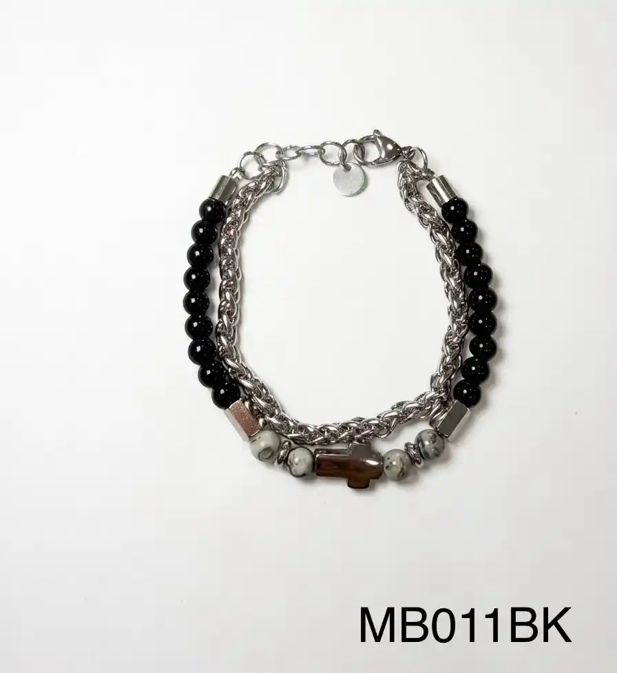 STAINLESS STEEL BRAZALETE MEN MB0011 BLACK