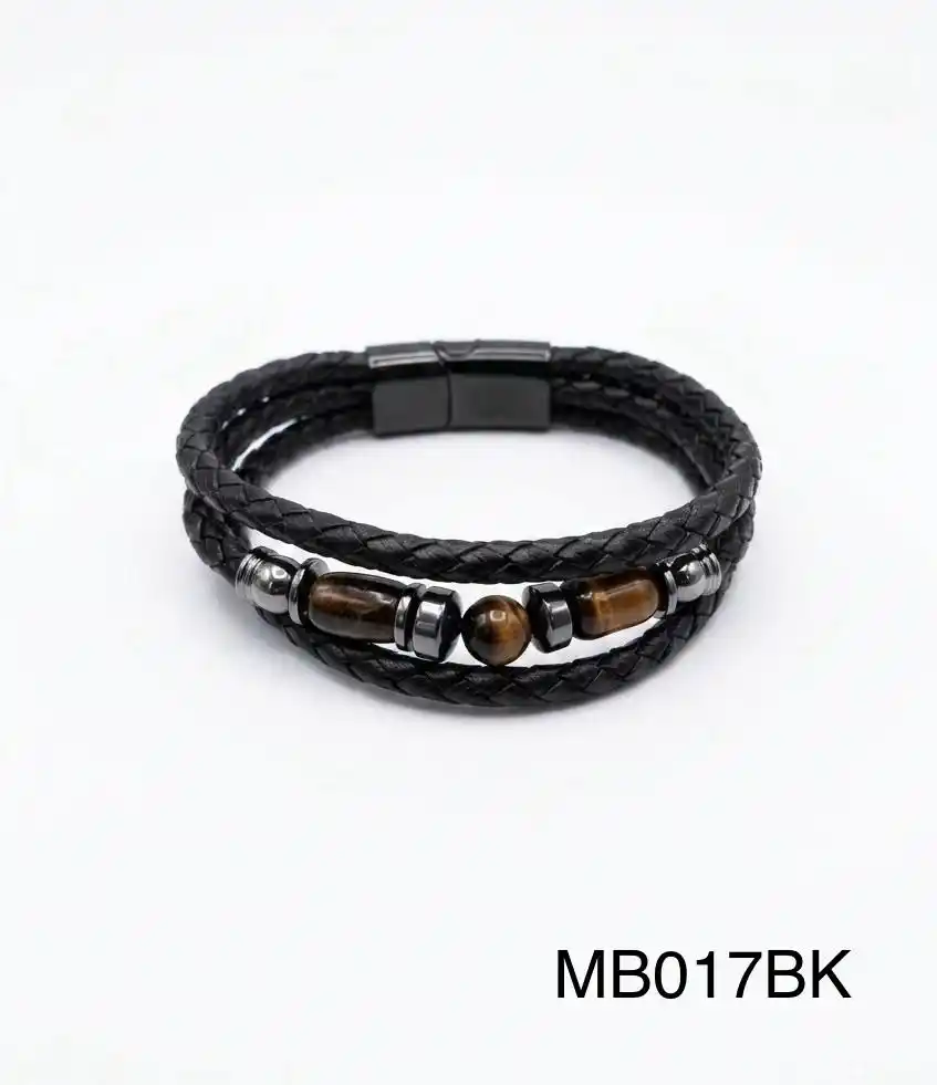 STAINLESS STEEL BRAZALETE MEN MB0017 BLACK