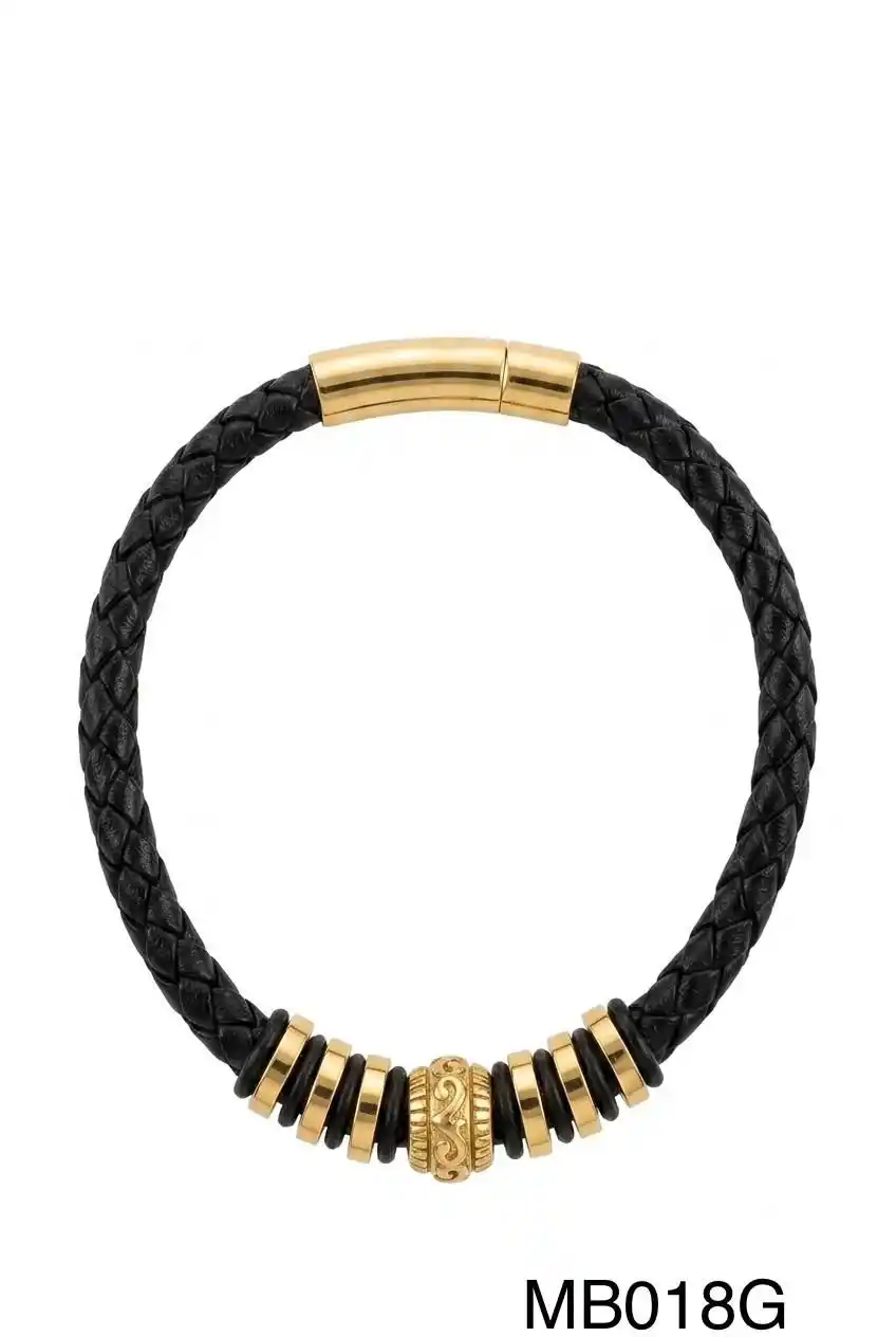 STAINLESS STEEL BRAZALETE MEN MB0018 GOLD