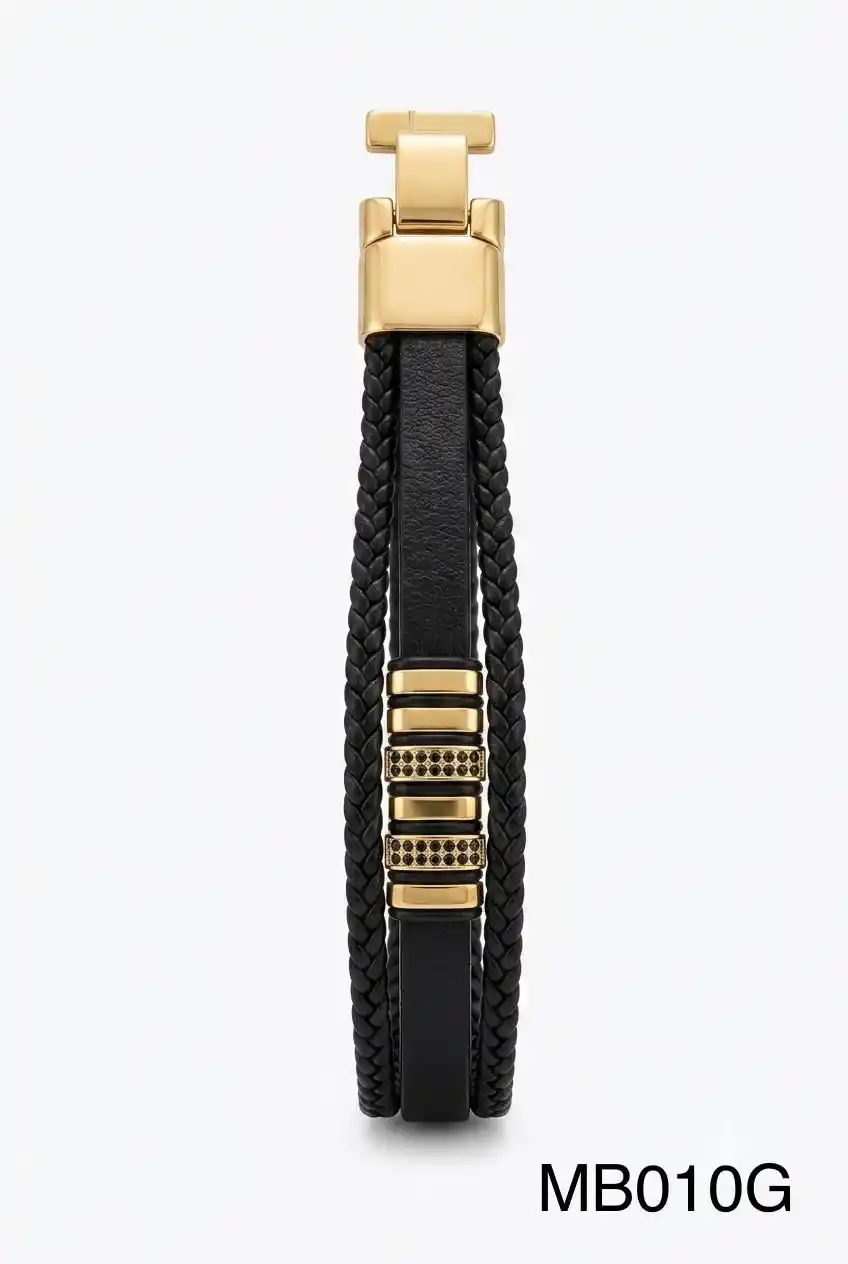 STAINLESS STEEL BRAZALETE MEN MB010 GOLD