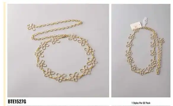 BELT STAINLESS STEEL GOLD BTE1527G