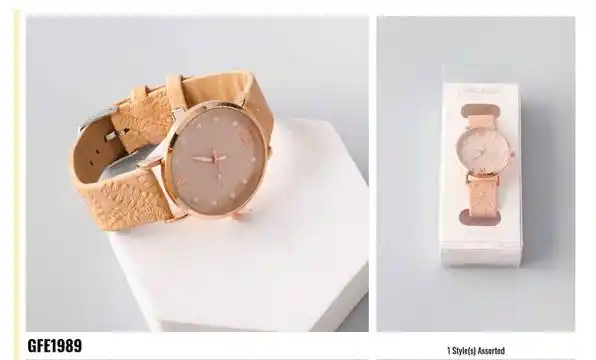 RELOJ GFE1989 BEIGE/PINK