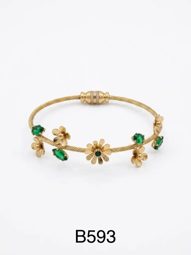 STAINLESS STEEL BRAZALETE GOLD B593G