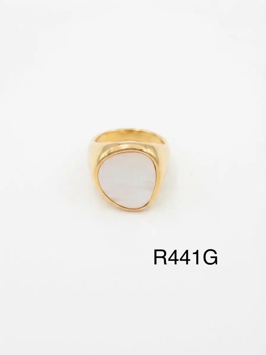 RING STAINLESS STEEL GOLD R441G