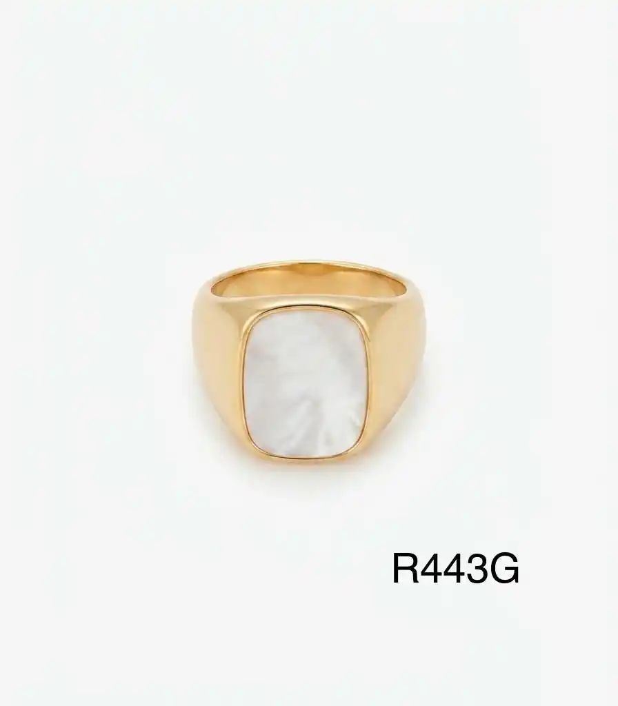 RING STAINLESS STEEL GOLD R443G