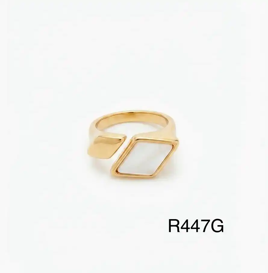 RING STAINLESS STEEL GOLD R447G