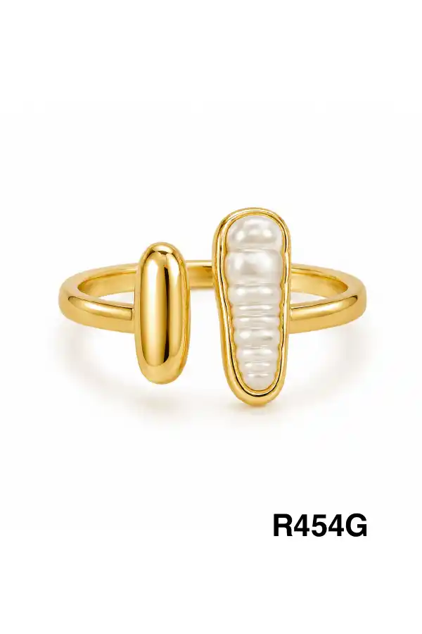 RING STAINLESS STEEL GOLD R454G