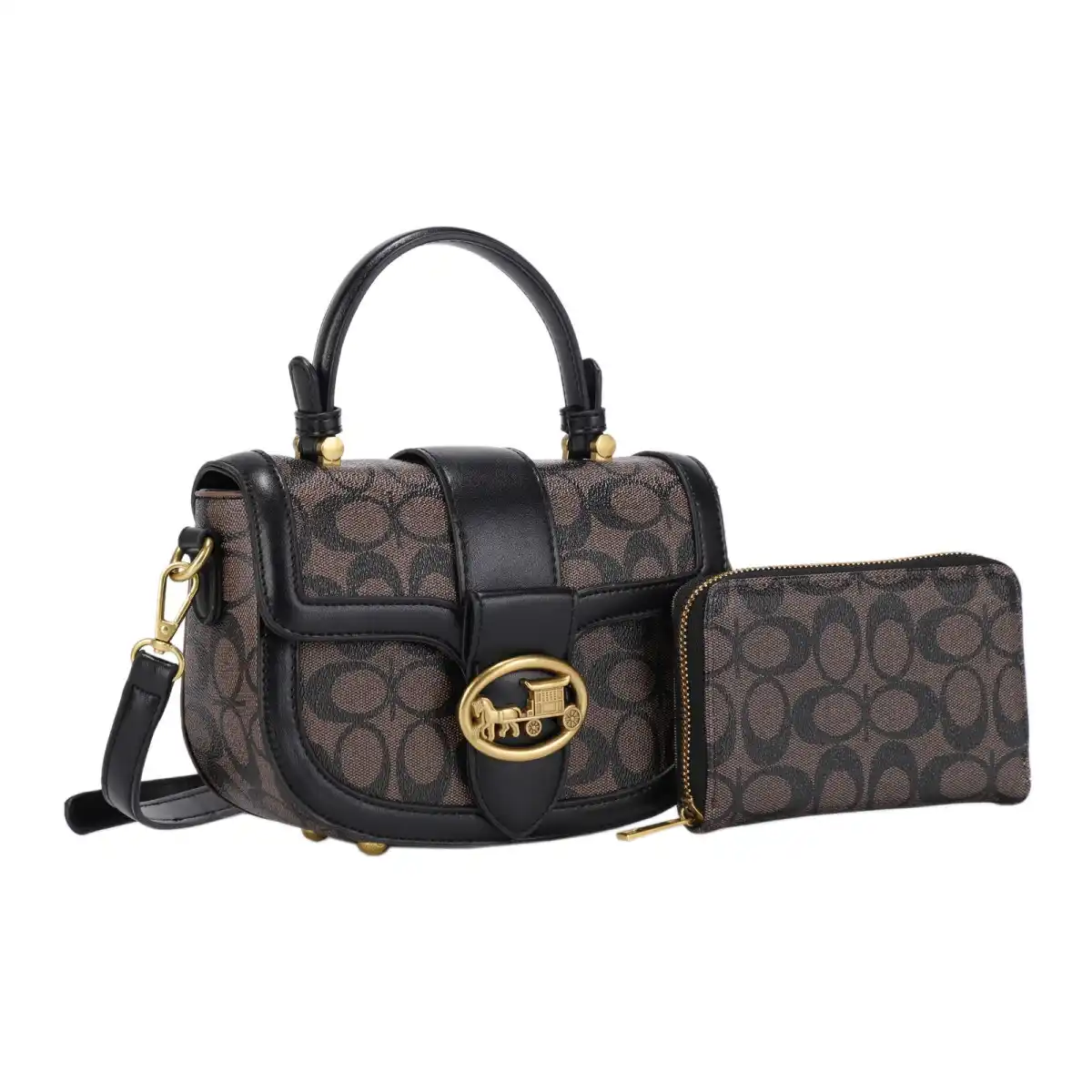 CARTERA FASHION SET 20896 COFFEE / BLACK