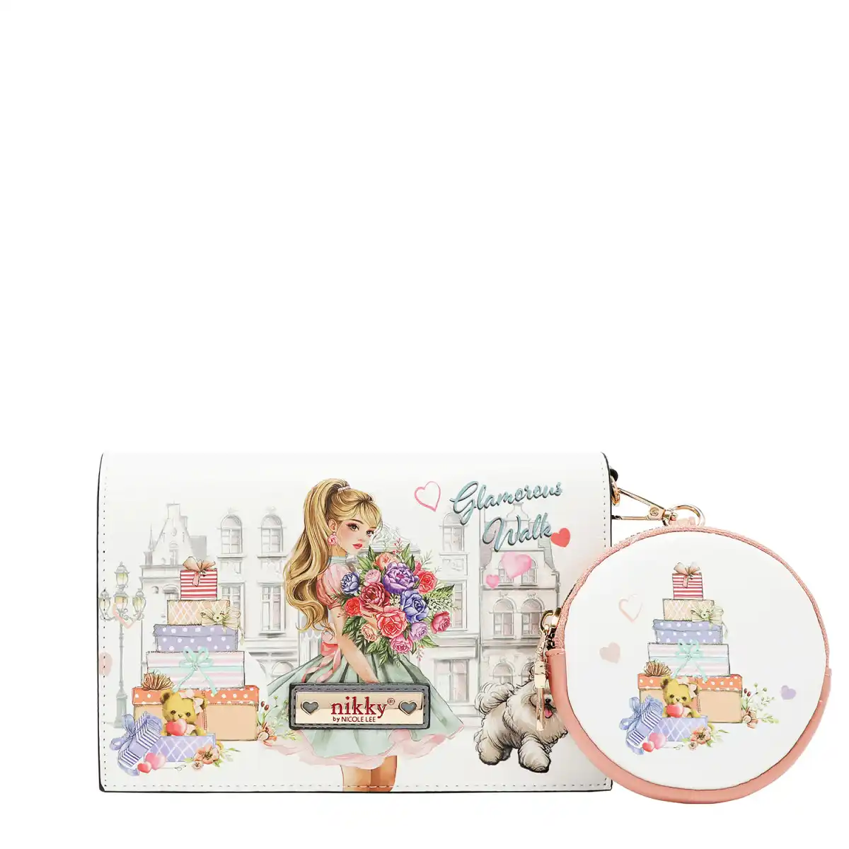 CARTERA NIKKY CROSSBODY NK25057 GLAMOROUS WALK WHITE