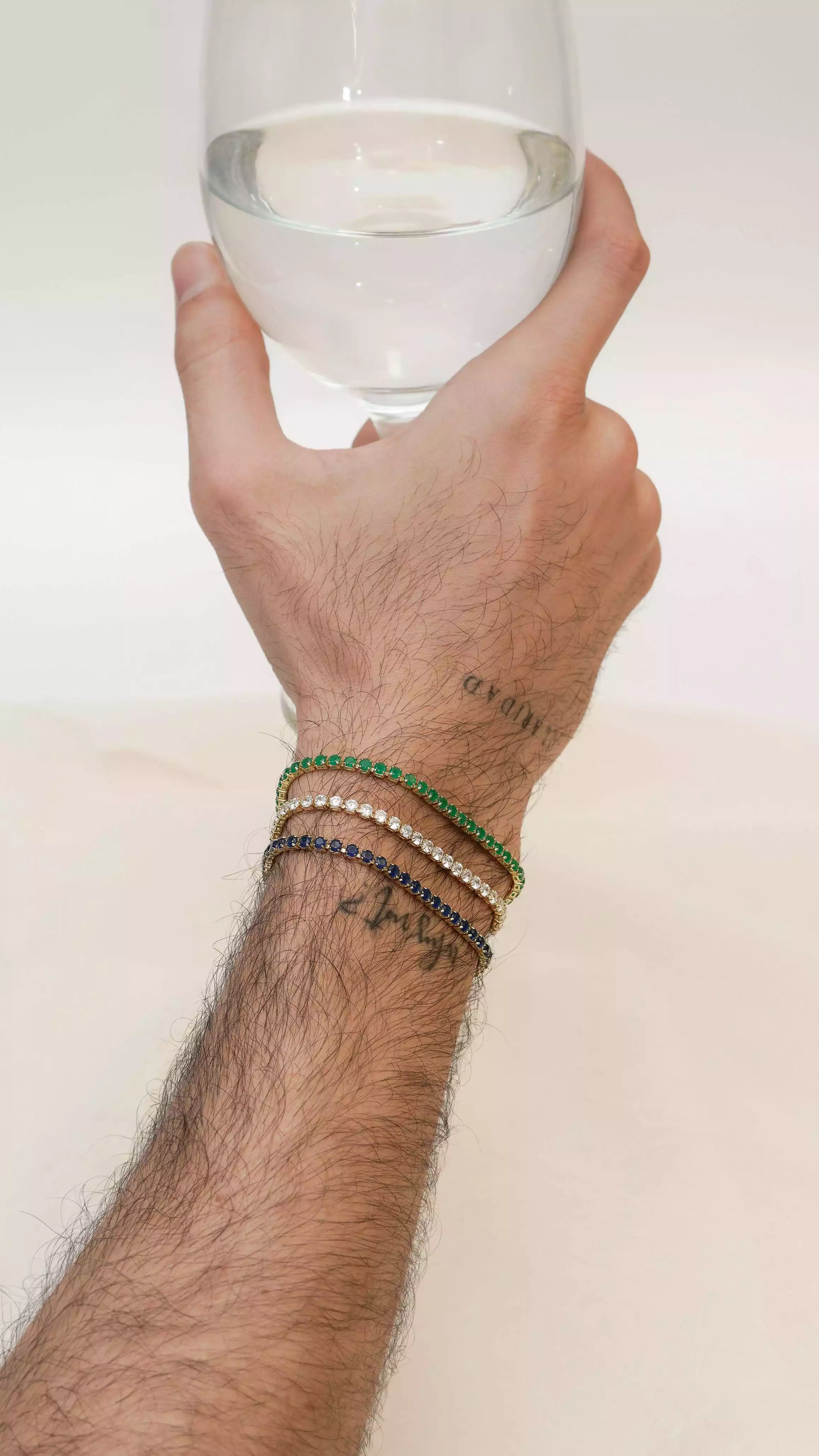 PULSERA CIRCONIAS CRISTAL UNISEX 16 CMS + EXTENSOR / REF. - 54001-CRISTAL