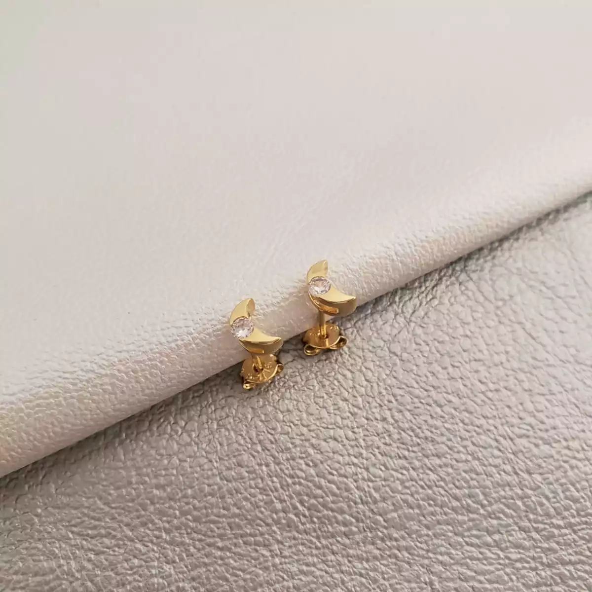 ARETES LUNA CIRCONIA  CRISTAL / REF. - 33069-CRISTAL