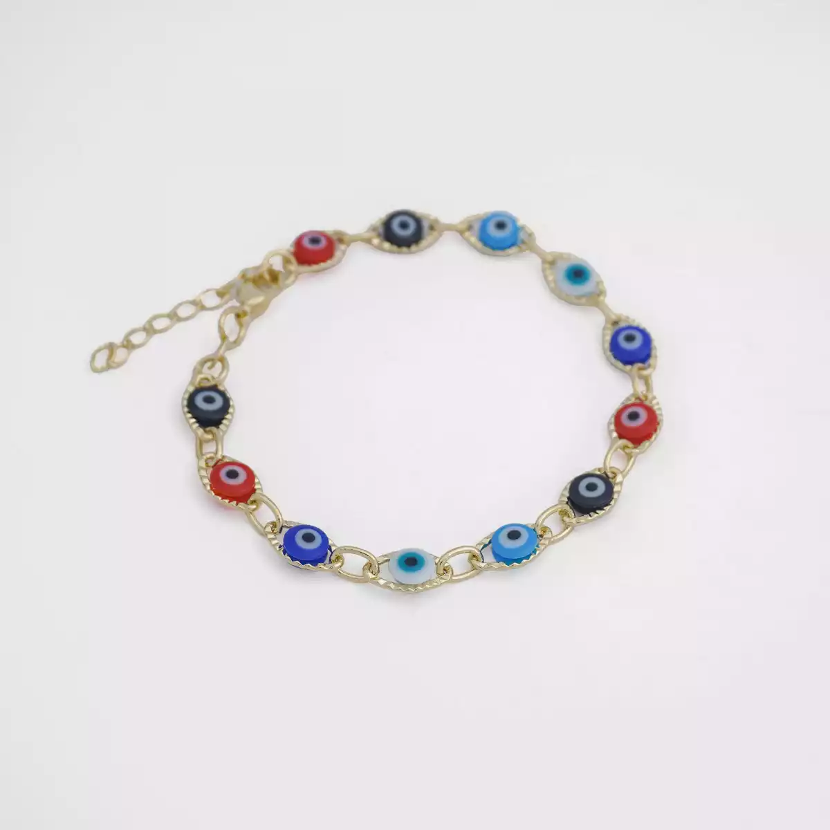 PULSERA OJO TURCO MULTICOLOR 16 CMS + EXTENSOR / REF. - 54061