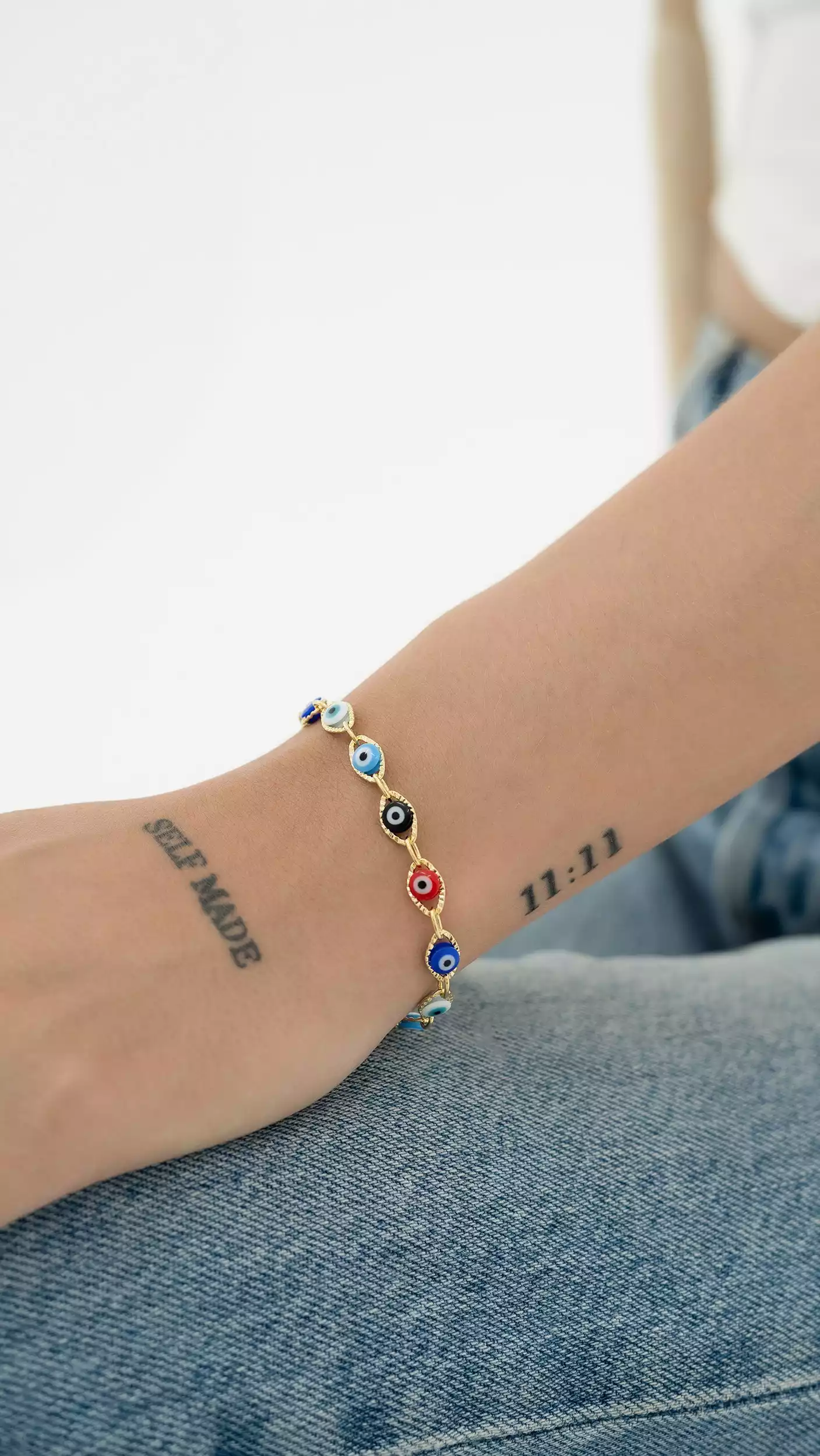 PULSERA OJO TURCO MULTICOLOR 16 CMS + EXTENSOR / REF. - 54061