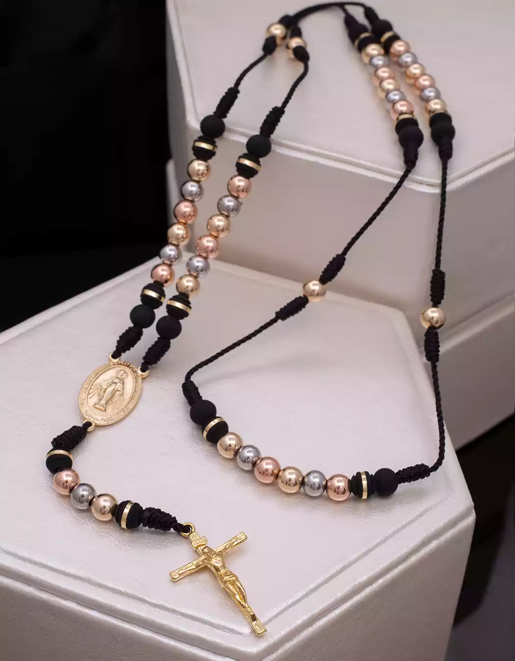 CAMANDULA TRES TONOS BALIN 6 MM <ARTESANAL> / REF.  C015