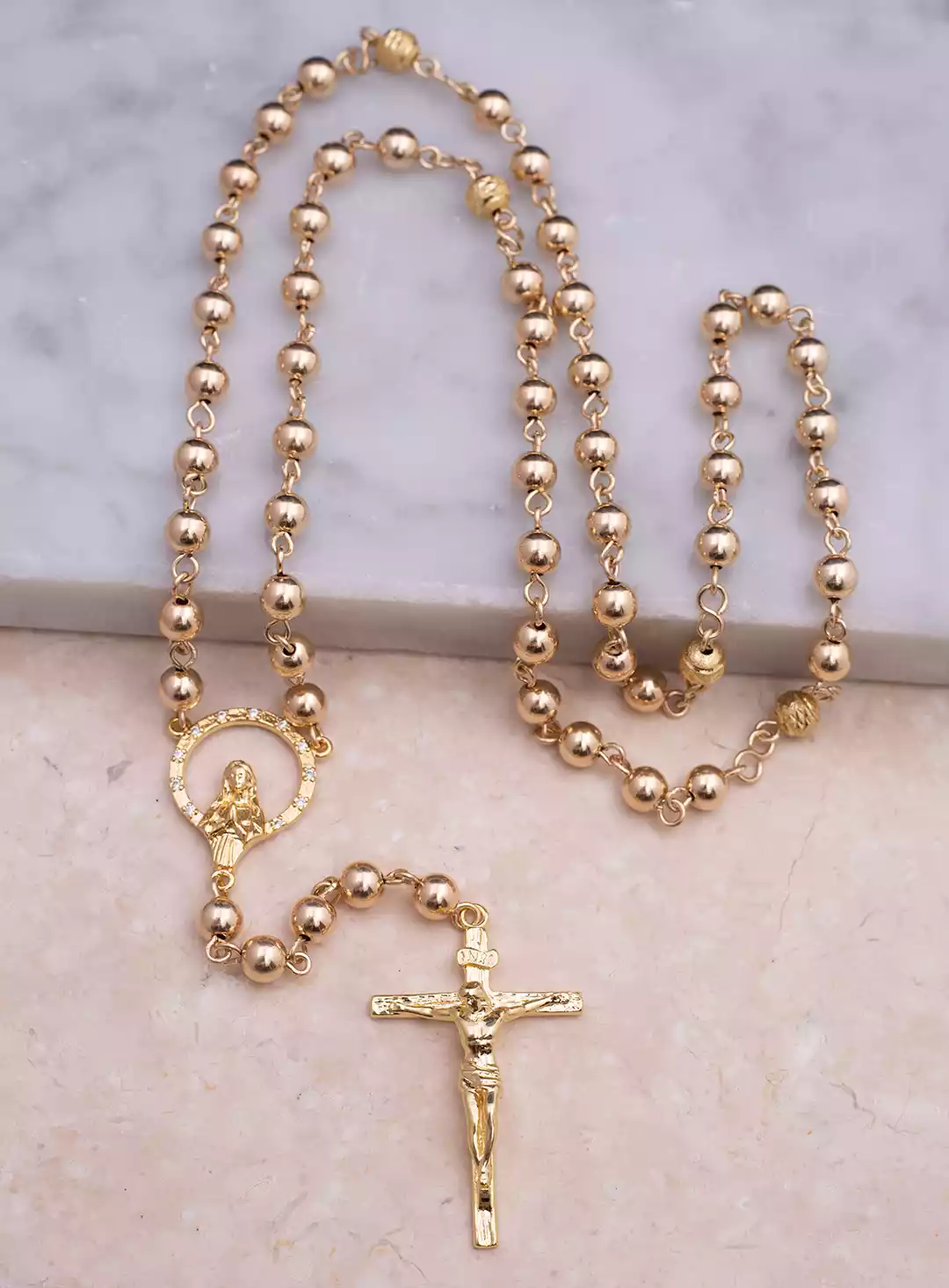 CAMANDULA BALIN LISO Y DIAMANTADO 6 MM <ARTESANAL> / REF.  C041