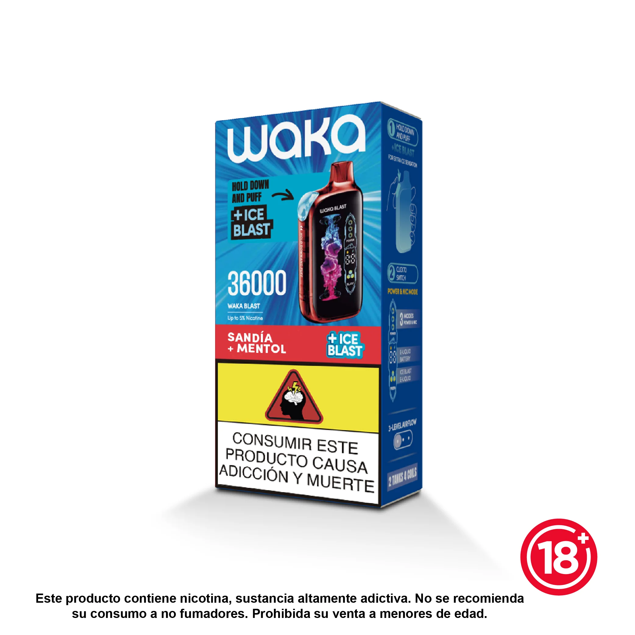 Vapeador Waka Blast 36k
