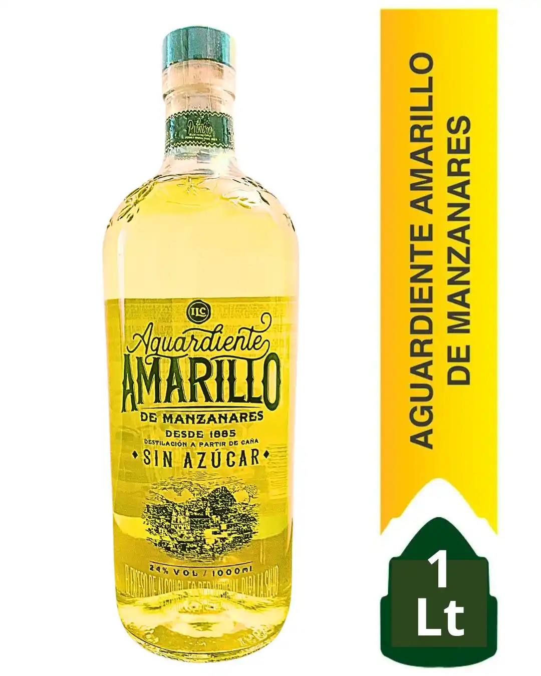 Aguardiente Amarillo Manzanares Litro Vidrio
