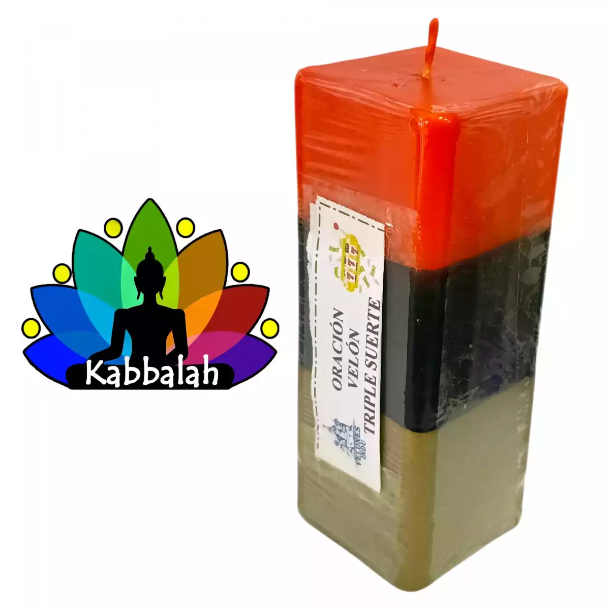 Velón Cuadrado Triple Suerte