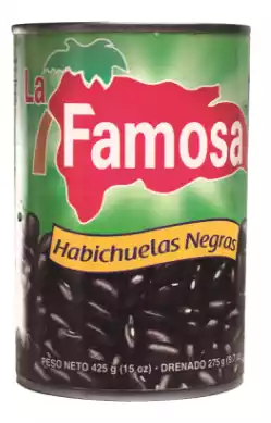 HABICHUELAS NEGRAS FAMOSA 15oz.
