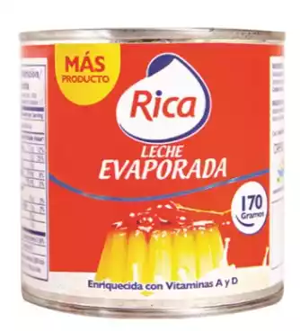 LECHE EVAPORADA RICA 170G LATA