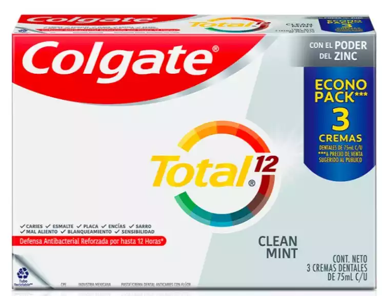 colgate total clean mint 3pk