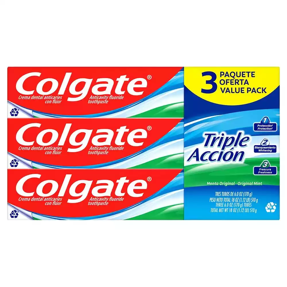 PASTA COLGATE TRIPLE ACCION 3X66ML 3PACK
