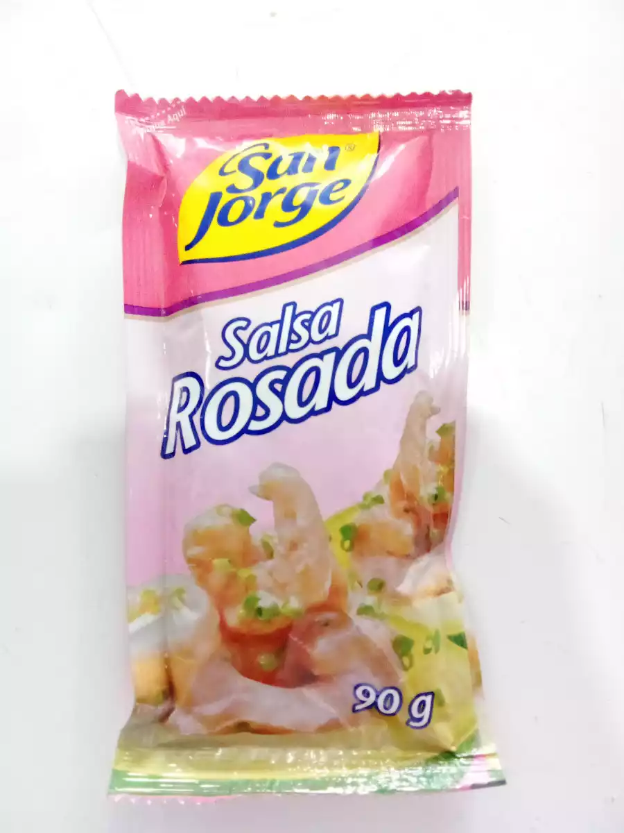 ADEREZOS - SALSA ROSADA SOBRE - SAN JORGE  X 90 GR - CAJA X 12 UND