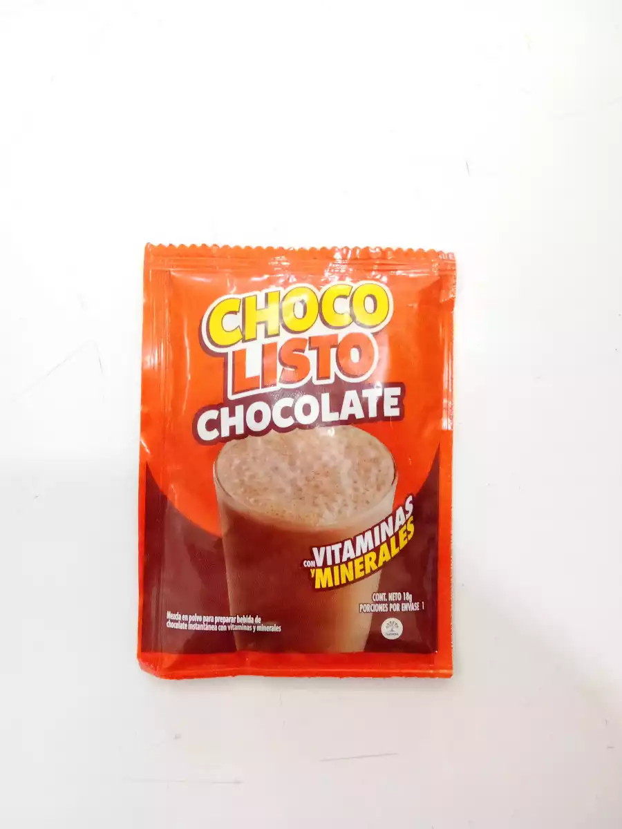 BEBIDAS - CHOCOLISTO CHOGOLATE DISPLAY X 18 GR X 24 UND
