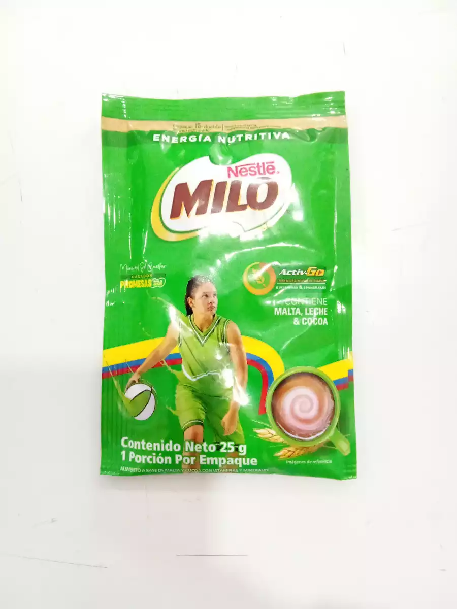 BEBIDAS - MILO X 25 GR - TIRA X 9 UND