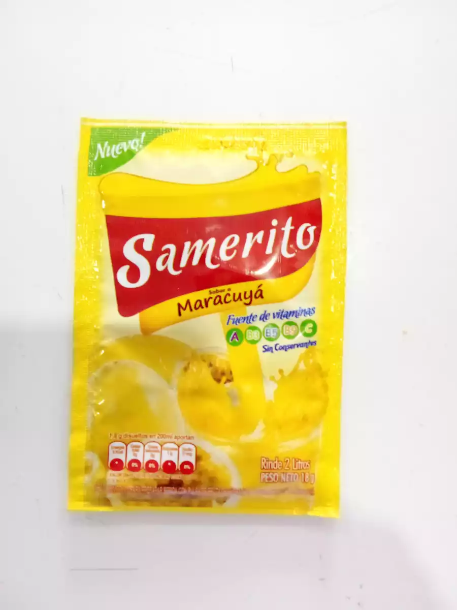 BEBIDAS - SAMERITO MARACUYA SOBRE X 18 GR - CAJA X 10 UND