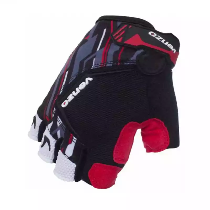 GUANTES VENZO RACE PRO VZ-F29-007 DEDO CORTO; ROJO S, M, L, GUA1421