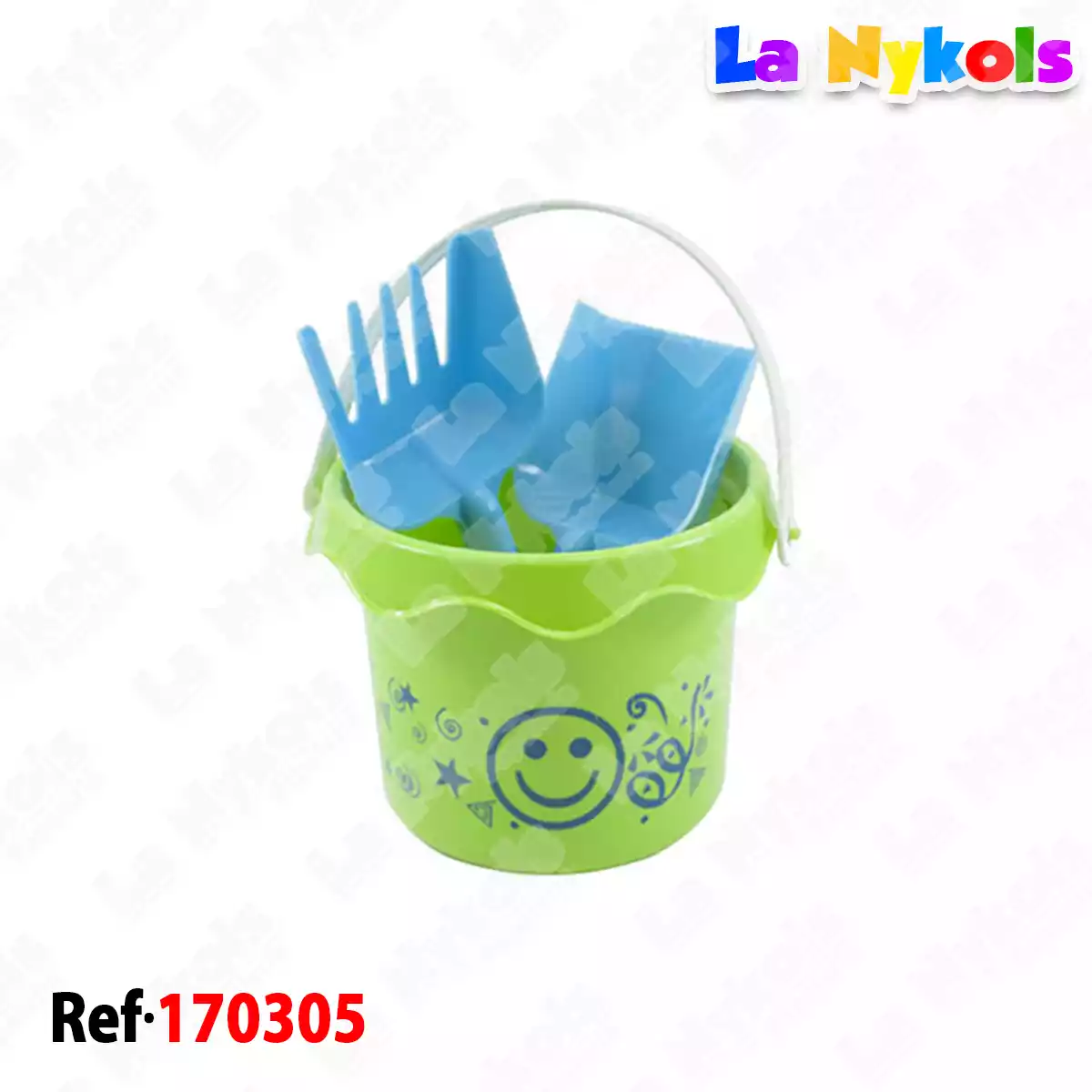 BALDE PLAYERO + PALA + RASTRILLO GRANDE