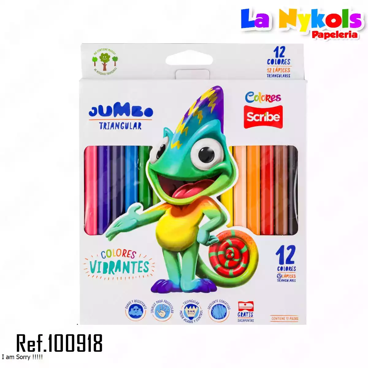 COLOR PELIKAN JUMBO TRIANGULAR*12