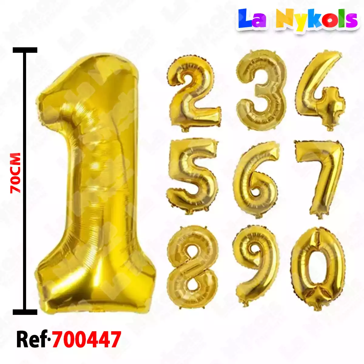 GLOBO NUMERO DORADO 32"