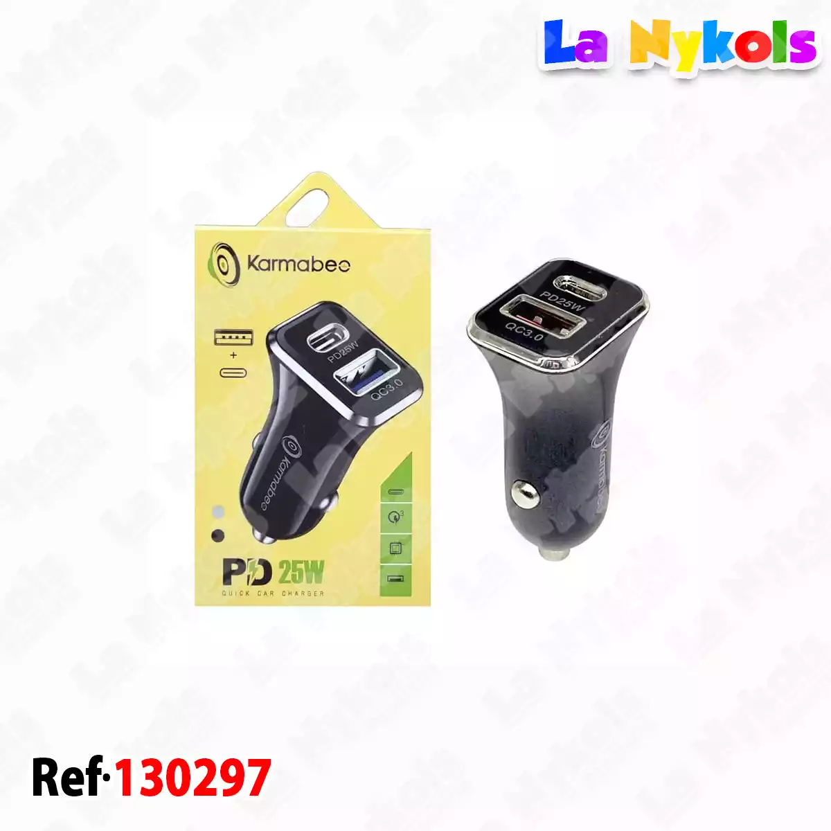 CARGADOR CARRO KARMABEO (25W) USB/ TIPO C