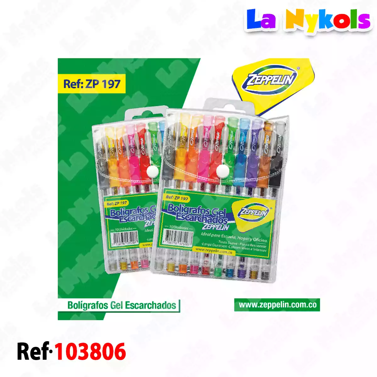 BOLIGRAFO GEL ESCARCHADO ZEPP *10