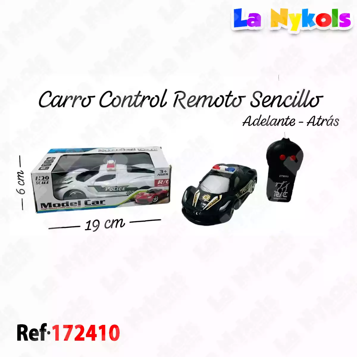CARRO DE CONTROL REMOTO SENCILLO POLICIA