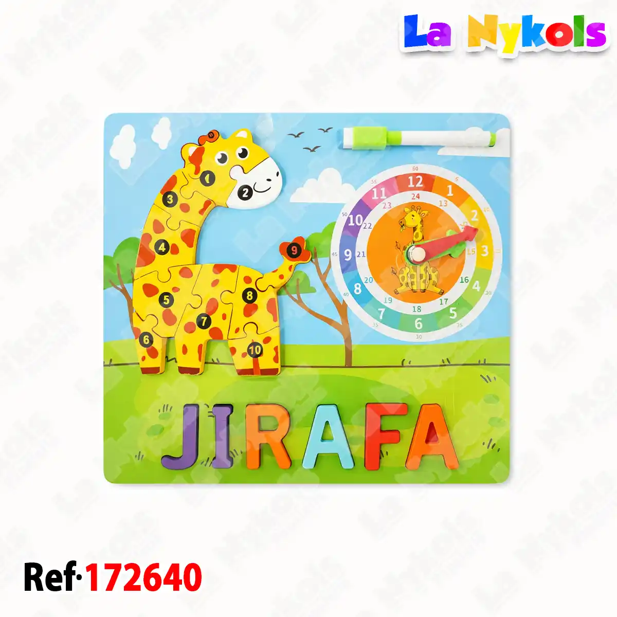 ROMPECABEZAS ANIMALES CON RELOJ