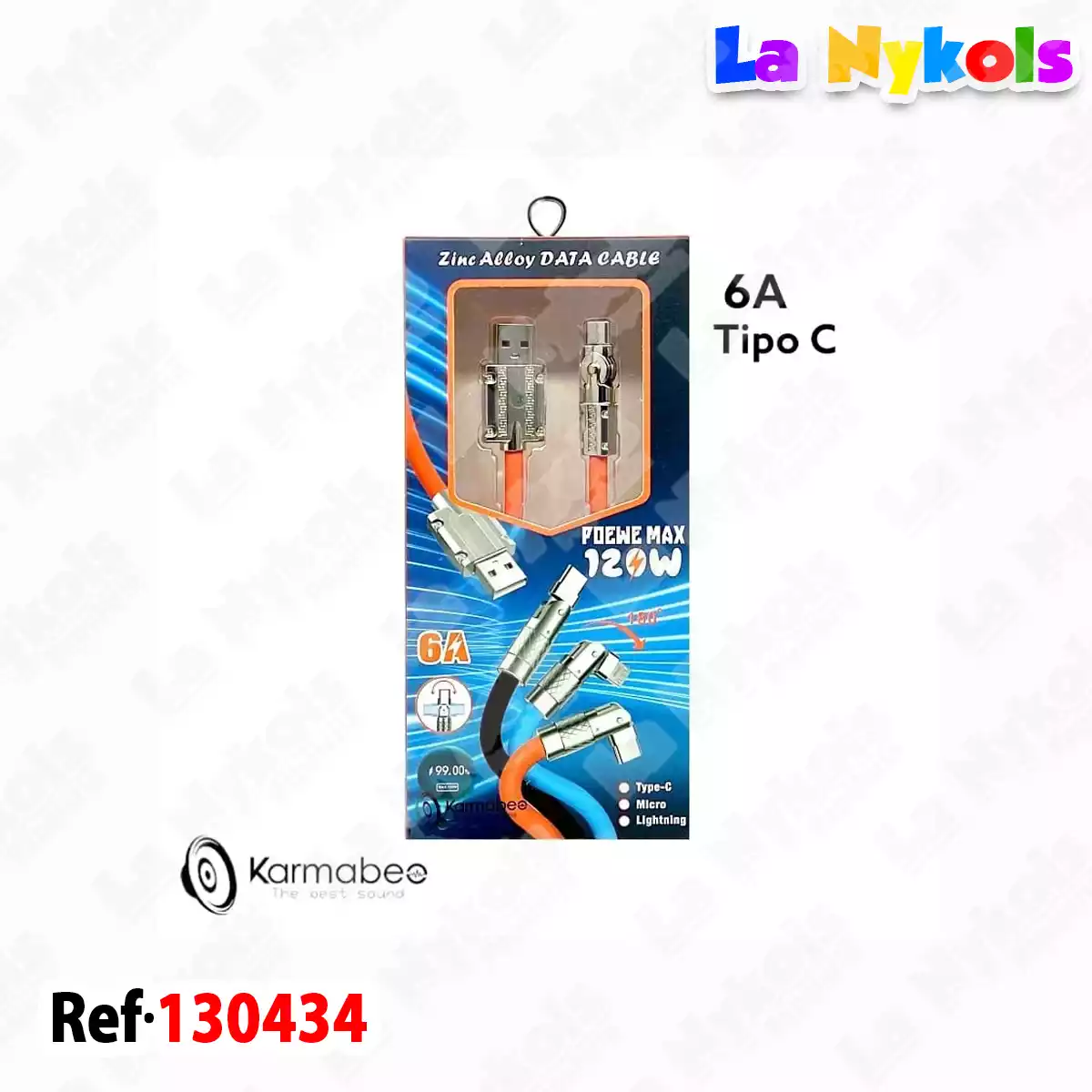 CABLE TIPO C KARMABEO 6A / 120W