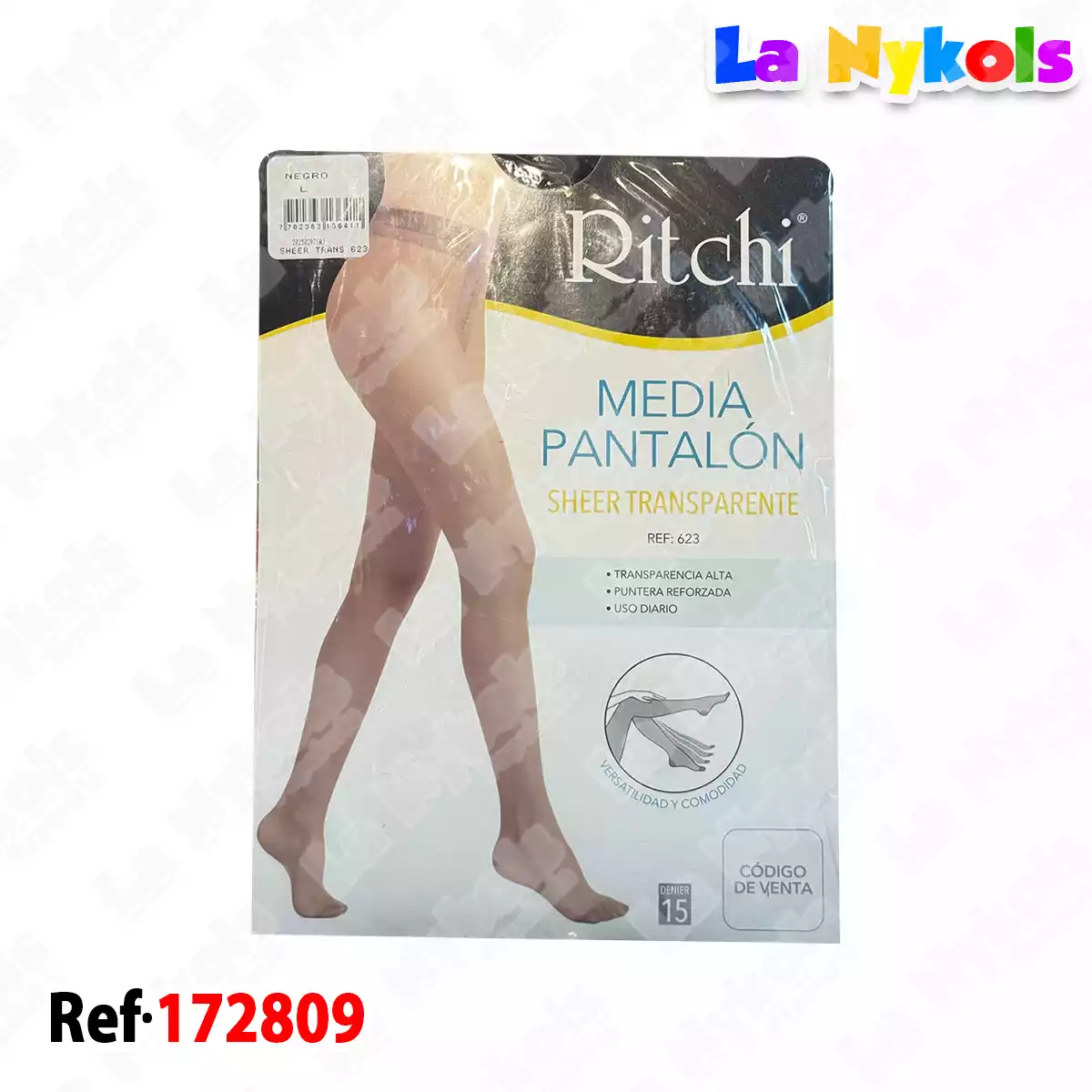 SHEER TRANSPARENTE 623 NEGRO RITCHI