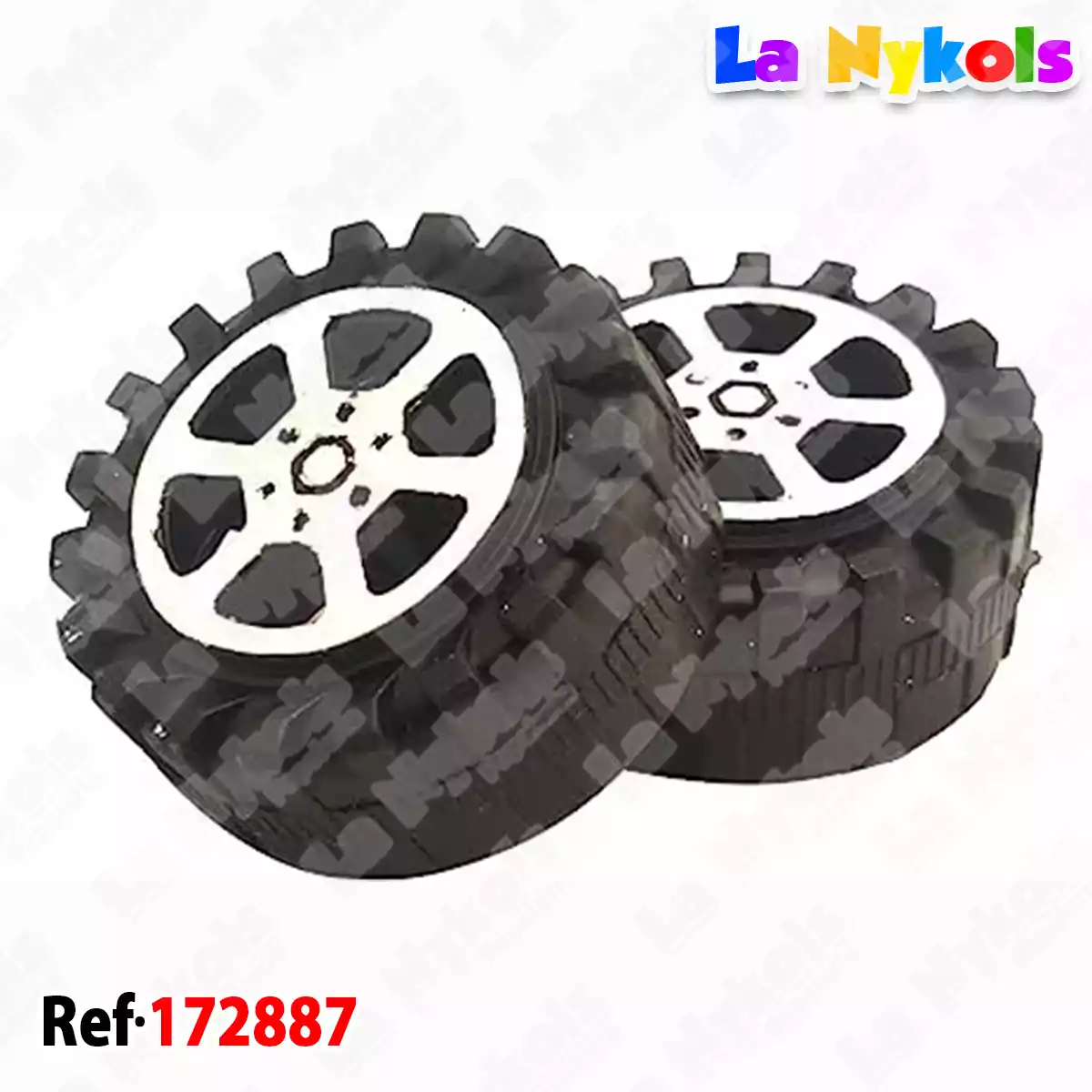 LLANTA PLASTICA NEGRA 36MM