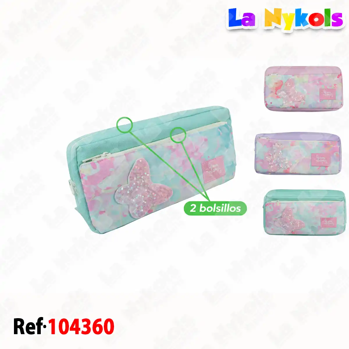 CARTUCHERA (2 BOLS) MARIPOSA OE-2336