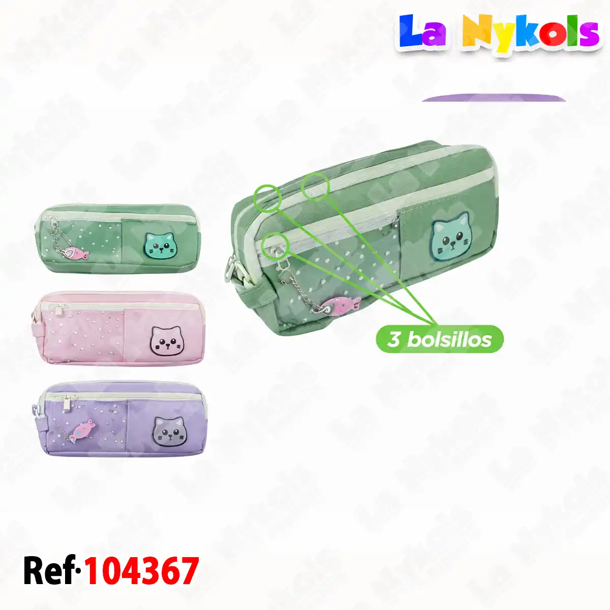CARTUCHERA (3 BOLS) GATO LLAVERO OE-2346