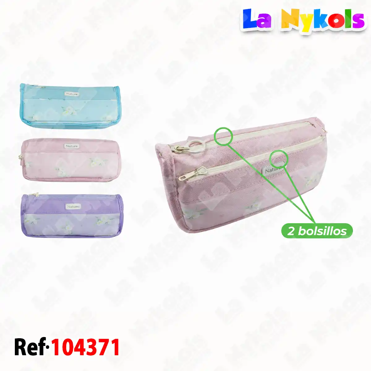 CARTUCHERA (2 BOLS) FLORES OE-2324