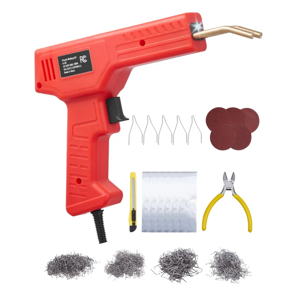 Pistola de soldar/reparar plastico con 800 grapas y soldador plastico vevor 100W