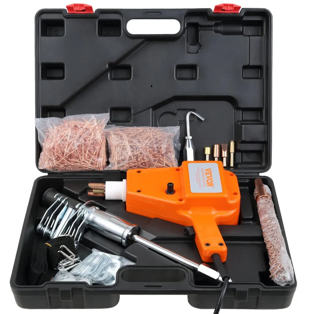 Kit de reparación de abolladuras de carrocería VEVOR, kit de soldador de pernos, extractor de abolladuras de pernos de 800 VA  (5500) (H-007B)