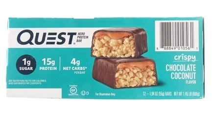 barra de proteina quest chocolate coconut 55g