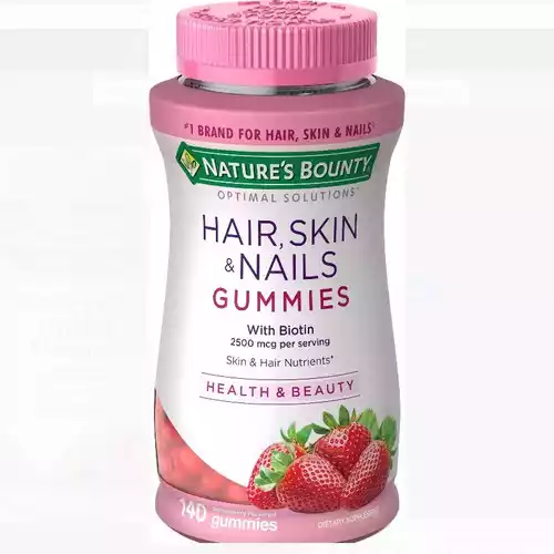 hair skin & nails gummies natures bounty 140u