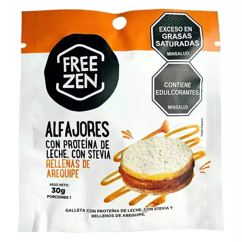 alfajor con proteina free zen arequipe 30g