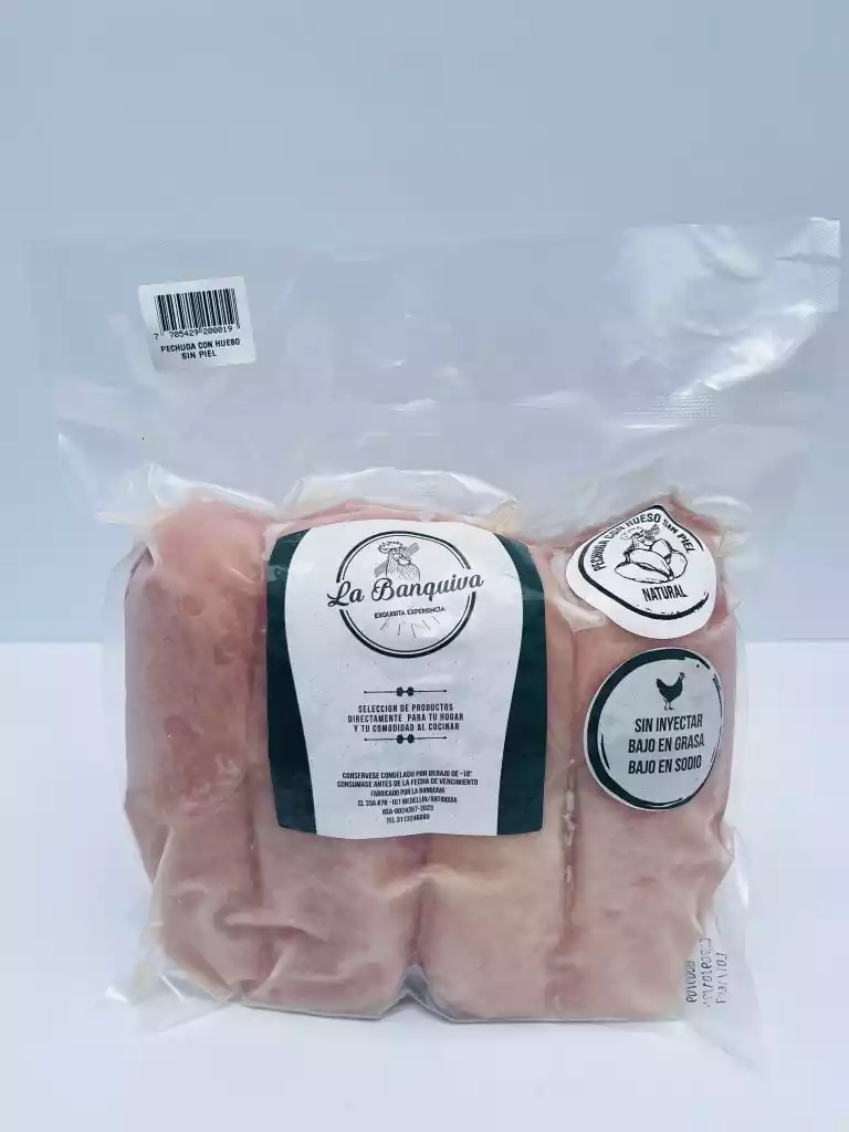 pechugas con hueso sin piel  la banquiva 2u